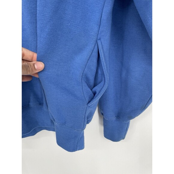 Vintage Detroit Lions Quarter Zip Sweatshirt Mens Medium Blue NFL Football - Picture 7 of 16